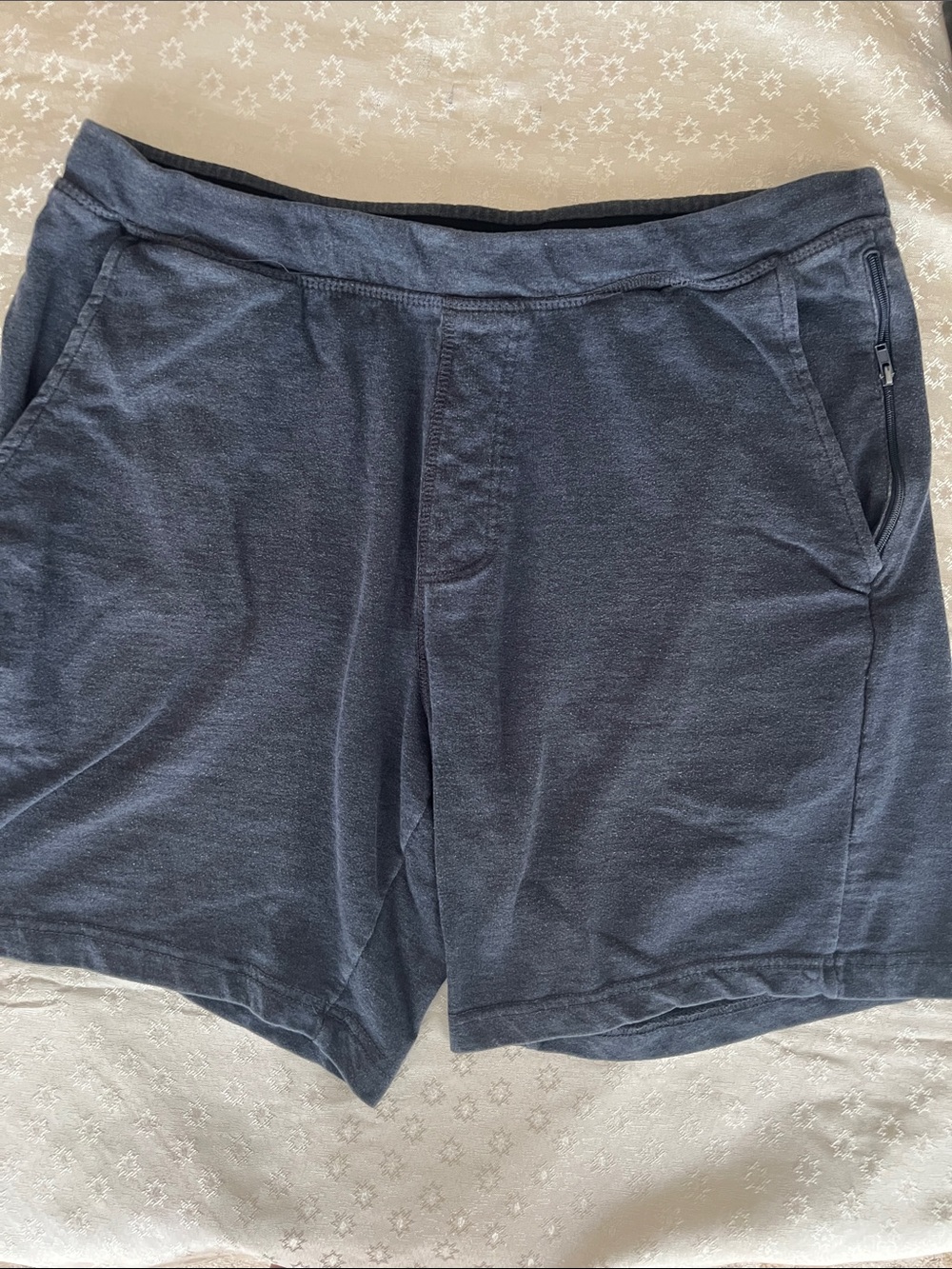Eddie Bauer Navy and Black Lounge Shorts with Branded Waistband
